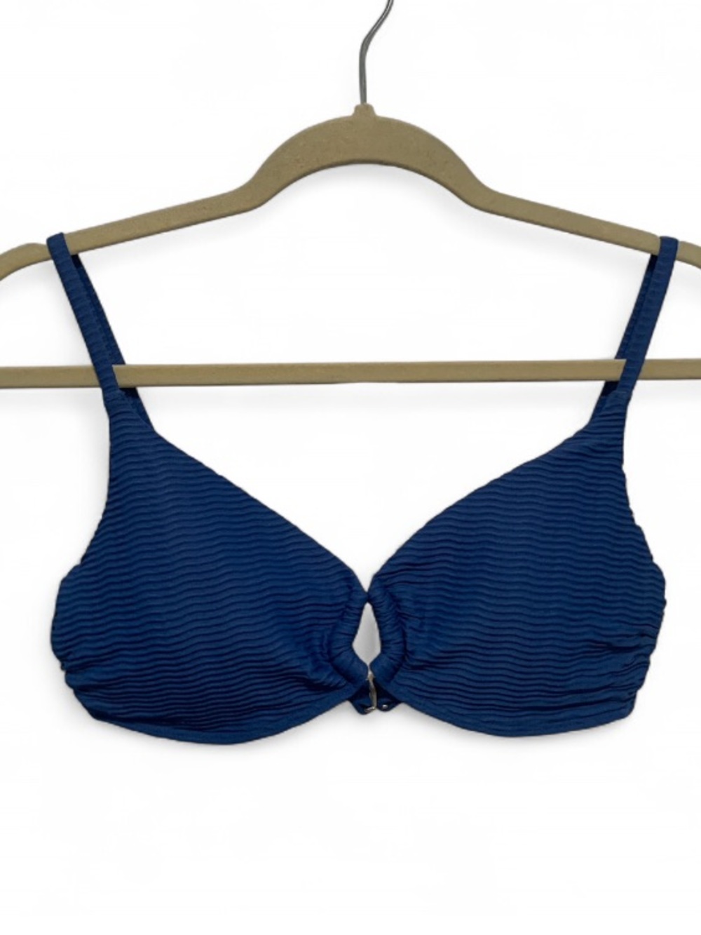 NWT Abercrombie and Fitch Blue Ribbed Swim Top